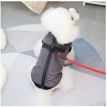 PetVogue Dog Winter Coat Harness Jacket with Zipper
